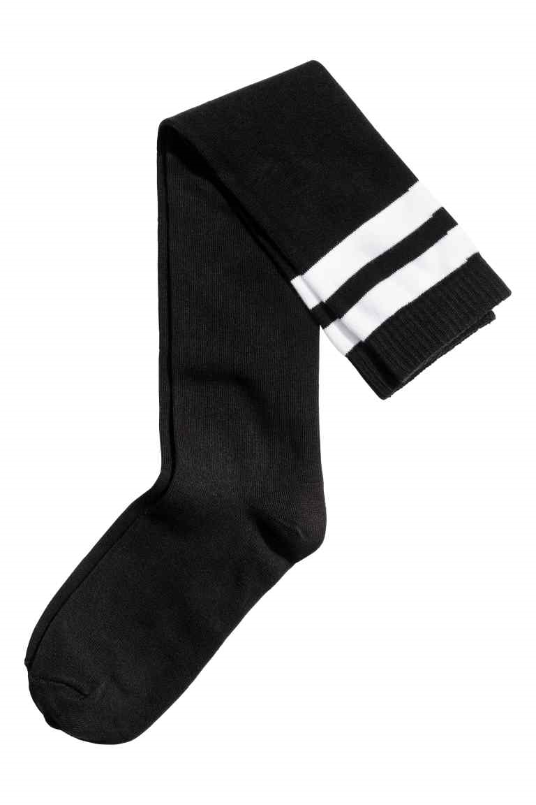 Chaussettes hautes - noir | H&M
