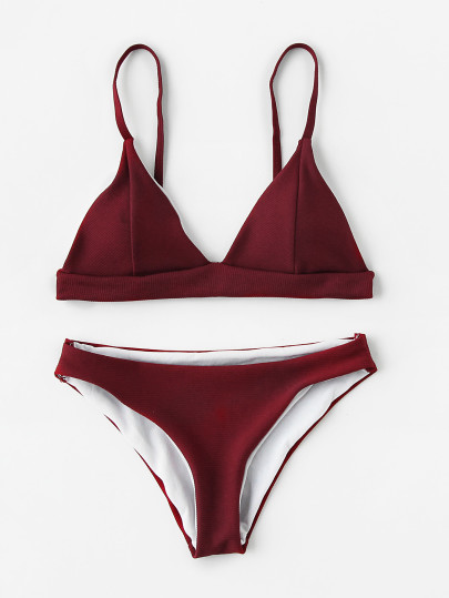 Ensemble de bikini triangle - bordeau | SheIn